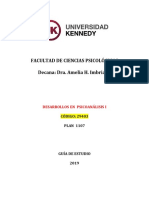 2019 Desarrollos en Psicoanalsis I - Guia de Estudio