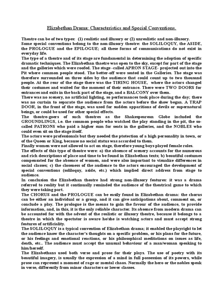 Special Effects Elizabethan Theater