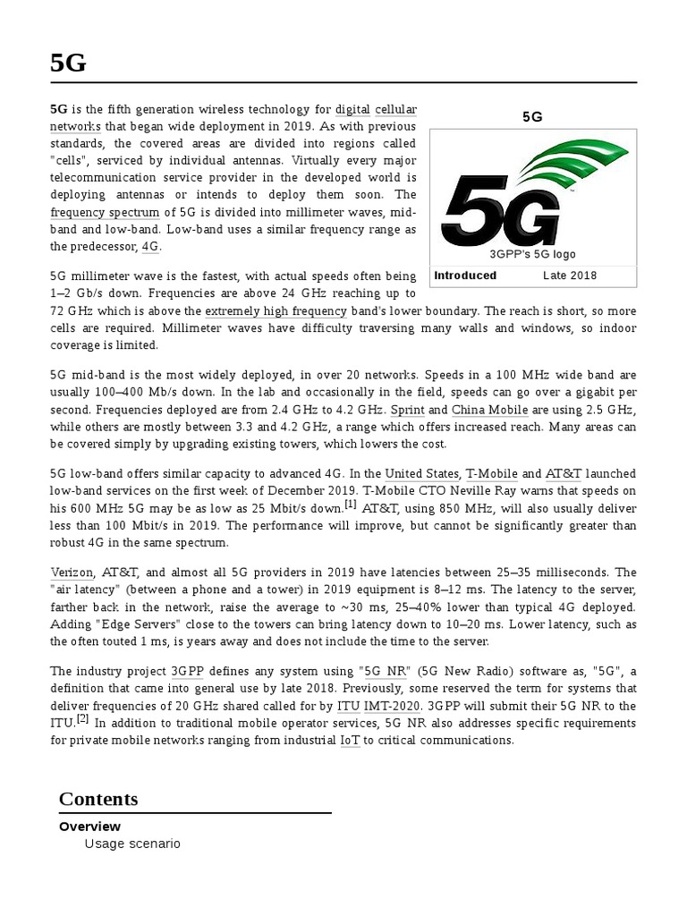 5g 4 G Extremely High Frequency