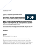 Carta de presentación para obtener una cotización