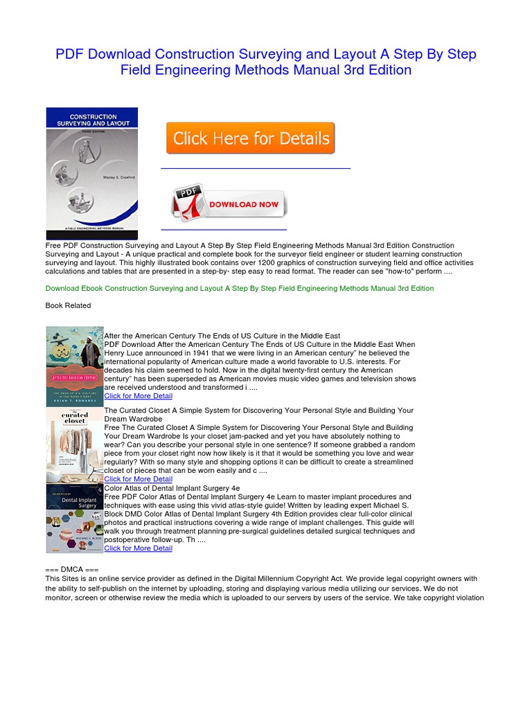 CONSTRUCTION SURVEYING AND LAYOUT A STEP BY STEP FIELD ENGINEERING METHODS MANUAL 3RD EDITION PDF intelligence overview