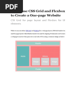 How I Use CSS Grid and Flexbox To Create A One