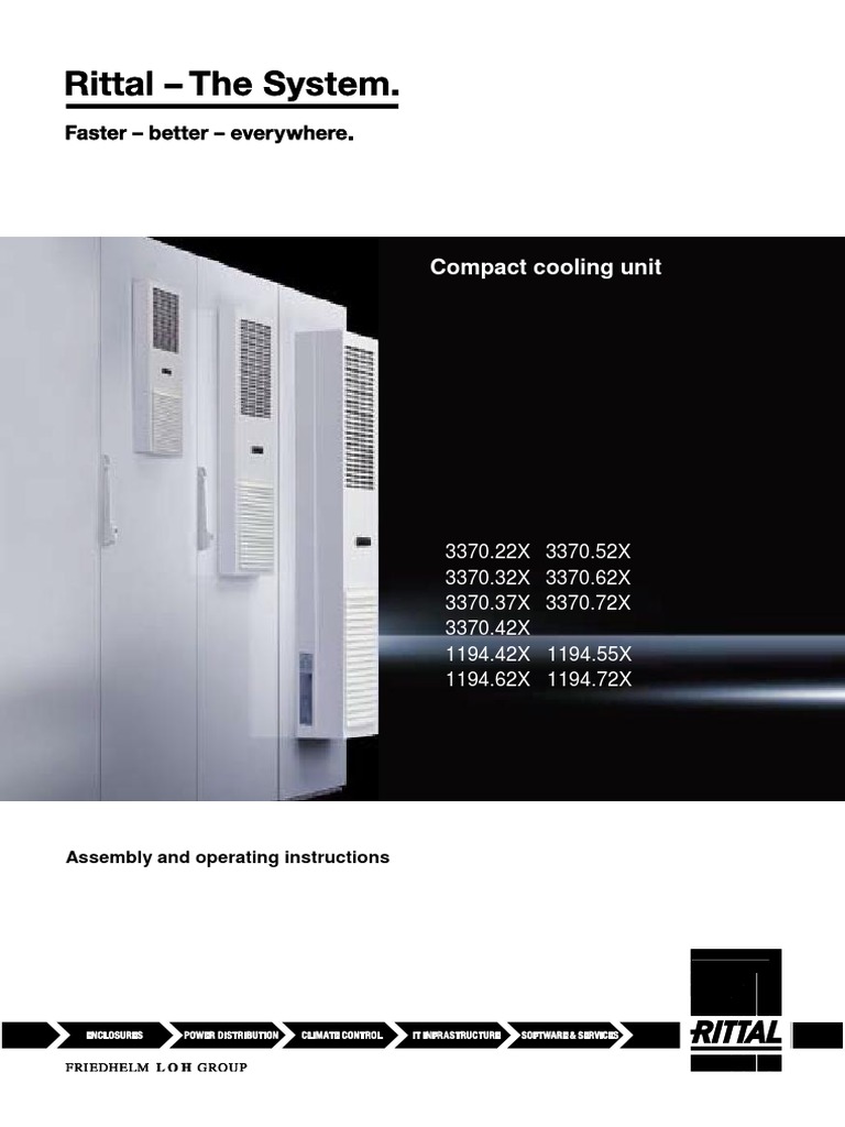 Rittal Compact Cooling Units Manual EN PDF Air Conditioning Mains