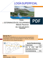 Determinación del Escurrimiento en una Zona usando el Método Racional