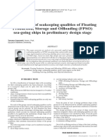 (Polish Maritime Research) The Modeling of Seakeeping Qualities of Floating Production, Storage and Offloading (FPSO) Sea-Going Ships in Preliminary Design Stage