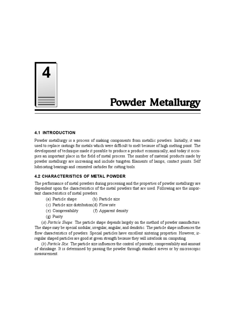 Powder Metallurgy | PDF