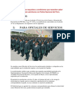 Estos Los Todos Los Requisitos y Condiciones Que Necesitan Saber Quienes Deseen Asimilarse A La Policía Nacional Del Perú PDF