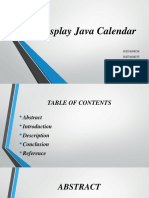 Display Java Calendar