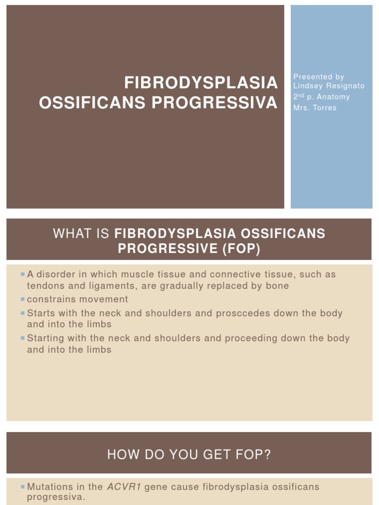 Fibrodysplasia Ossificans Progressiva | PDF | Diseases And Disorders ...