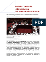 MIEMBROS DE LA COMISIÓN PERMANENTE PERDERÁN INMUNIDAD, PERO NO EL ANTEJUICIO 