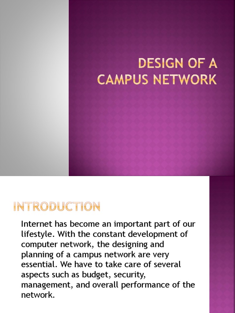 Campus Network Design Proposal | PDF | Internet Access | Computer Network