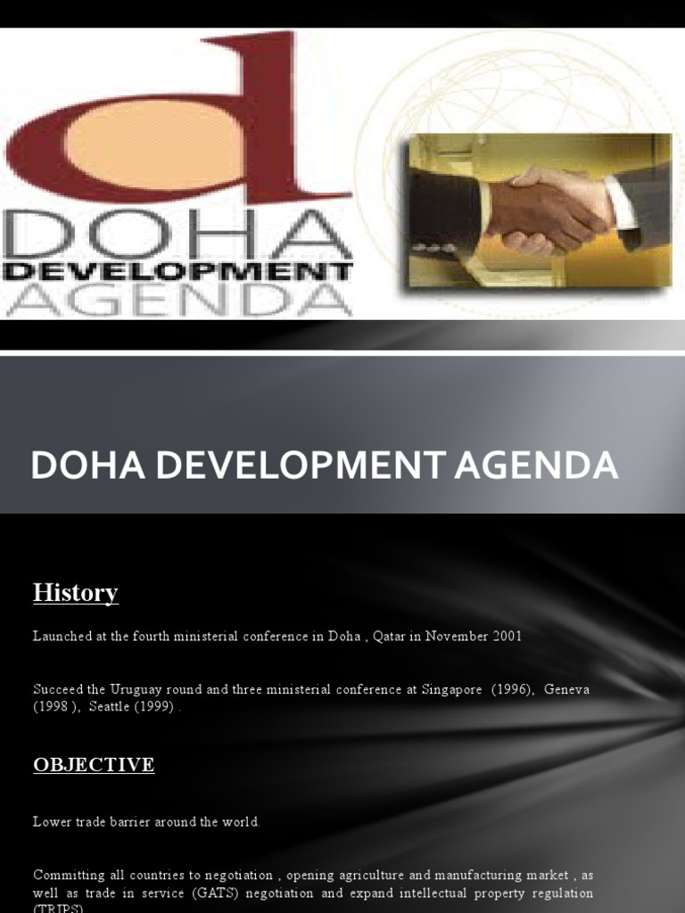 Doha Development Agenda | PDF | Doha Development Round | World Trade ...