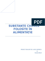 Substante chimice folosite in alimentatie