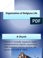 Organization of Religious Life