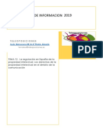 Tema 12 La Regulación en España de La Propiedad Intelectual PDF