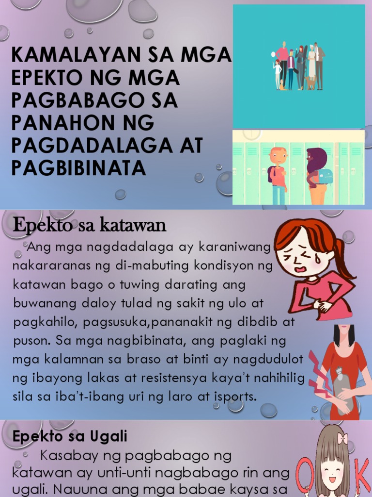 Epekto NG Mga Pagbabago Sa Panahon NG Pagdadalaga at Pagbibinata | PDF