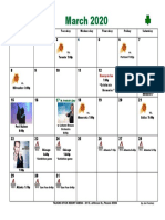 2020 - 03 - March Calendar