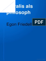 Fridell, Egon - Novalis als Philosoph