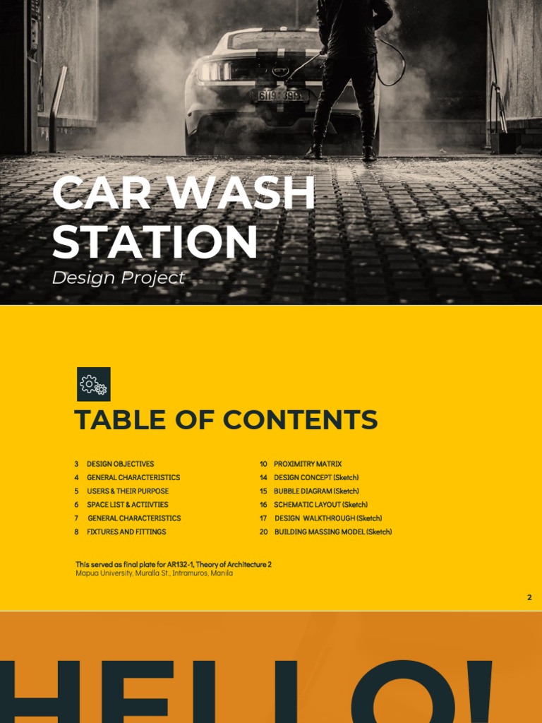 Car Wash Station Design Project PDF Public Toilet Yin And Yang