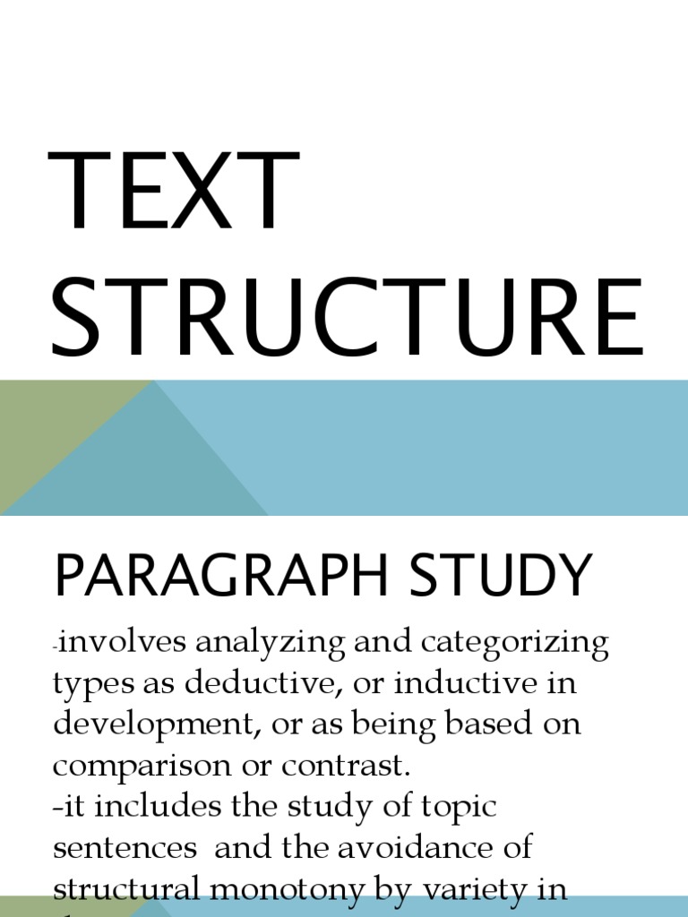 Text Structure | PDF | Paragraph