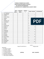 FORMULIR PEMANTAUAN JENTIK  RT 009