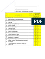 Program Evaluation Documents (Table 1 To 16)