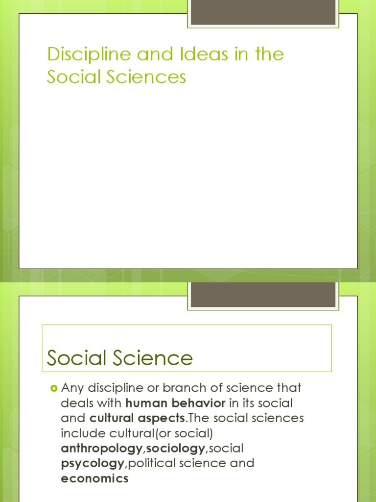 Overview of Social Sciences Disciplines | PDF | Social Science ...