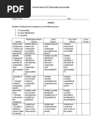 Practical Exam On Disassembly and Assembly