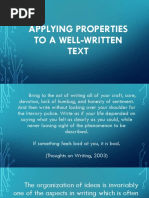 RW-5 Applying Properties To A Well-Written Text