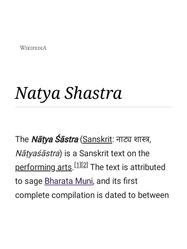 Natya Shastra Wikipedia Vedas Religion And Belief
