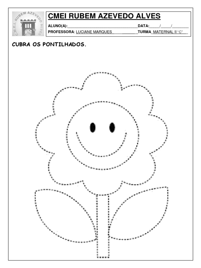 Cubra Os Pontilhados Flor | PDF