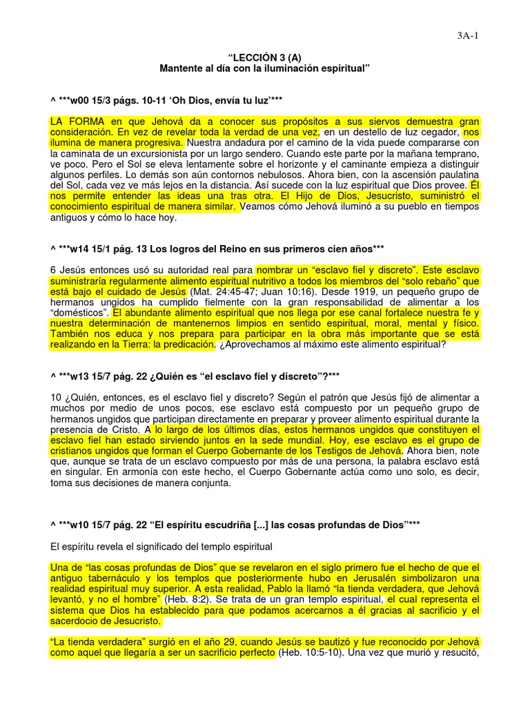 Lección 3A | PDF | Jesús | Biblia