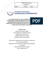 Analisis Integral de La Productividad y Calidad Del Proceso Productivo Del Servicio de Hospedaje de Habitacion de La Empresa Hotelera Balcones de Venecia en La Ciudad de Cartagena de Indias Colombia