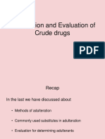 1Adulteration and Evaluation of Crude drugs