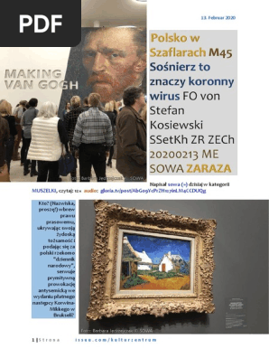 Polsko w Szaflarach M45 Sosnierz to znaczy koronny wirus FO von Stefan Kosiewski SSetKh ZR ZECh 20200213 ME SOWA ZARAZA 2D IRLANDYZACJA PRUS M29 Liebe Familie Sosnierz