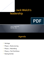 GE - Jack Welch's Leadership: Varun Aggarwal Roll No. 202