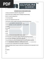 Network and System Expert MCQ - Questions