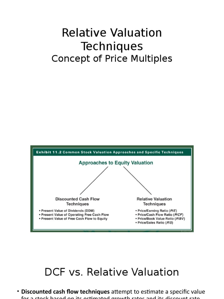 Relative Valuation Techniques Explained | PDF | Discounted Cash Flow ...
