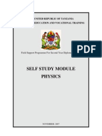 Self Study Module Physics: The United Republic of Tanzania Ministry of Education and Vocational Training