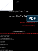 Main Topic-:Cyber Crime: Hacking