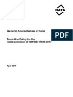 ISO IEC 17025 2017 Transition Policy