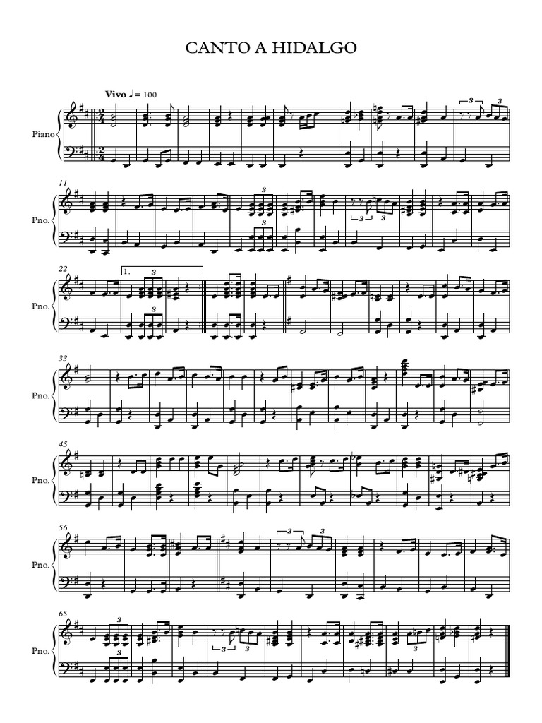 CANTO A HIDALGO DM | PDF