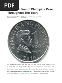 The Evolution of Philippine Peso Throughout The Years