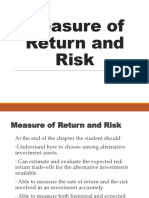 Chapter 2 - Measure of Return and Risk