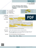 Urinary Tract Infections After Kidney Transplantation A Risk Factor Analysis of 417 Patients