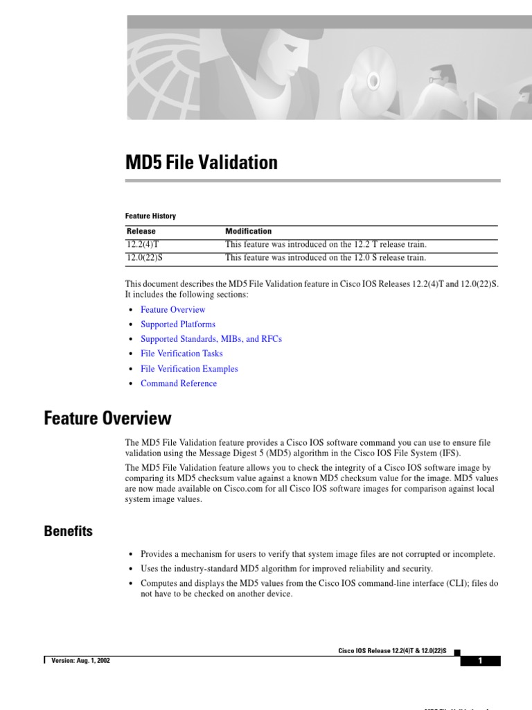 Verify MD5 Checksum for Cisco IOS | PDF | File System | Computer File