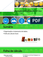 TIC6 - Aula - Organização e Tratamento de Dados - Folha de Cálculo