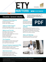 Markel Enewsletter General Industry Checklist