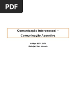 0350 - Comunicação Interpessoal - Comunicação Assertiva