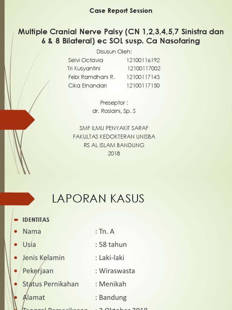 CRS - Multiple Cranial Nerve Palsy | PDF
